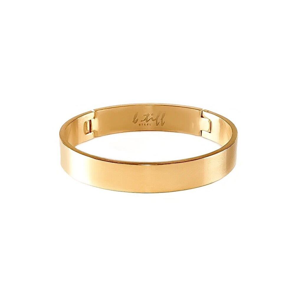 B.Tiff Simplicity Matte Gold Bangle Bracelet 6.5-7” Circumference (Retail $48)